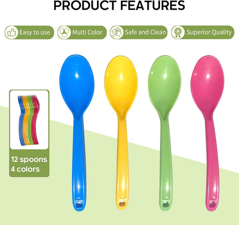 UDBTD Frozen Frozen Countertop 4 12 Stock Your Home With Sturdy Large Eco-Friendly Plastic Spoons, Yogurt Ice Cream