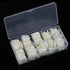 Yimart 500pcs Natural French Acrylic Style Artificial False Nails Tips with Box (Natural)