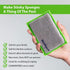 Reusable Sponges for Dishes, 4 Pack Odor Resistant Non-Scratch Microfiber Mesh and Terry Cloth Dishwashing Sponges for