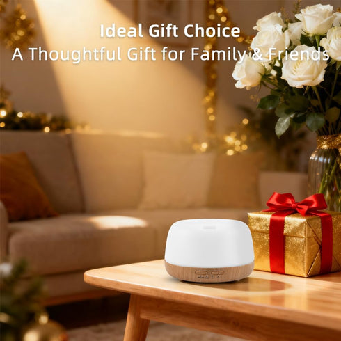 KIMWUVI 300ML 7 4 Essential Oil Aromatherapy Diffuser with Remote Control - Quiet Ultrasonic Cool Mist, Color LED