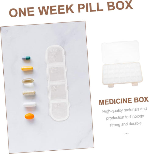 Portable Weekly Pill Organizer - Cute Leakproof Medicine Container