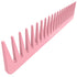 Pink Carbon Wide Tooth Comb for Curly and Straight Hair (7 inch) - Professional Detangling Comb for Styling