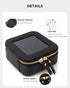 KOTORA Mini Black Makeup Bag for Purse, Cute Clear Cosmetic Bag with Zipper, Travel Essentials for Women