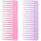 Wide Tooth and Large Detangling Comb Set for Long, Curly Hair - No Handle Styling Combs (2 Pieces)
