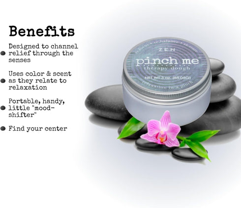 Pinch 10 Me Therapy Dough - Holistic Aromatherapy Stress Relieving Putty - Ounce (Zen)