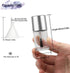 6PCS Empty Nail Polish Bottles with Brush, Empty Refillable DIY Glass Nail Polish Bottles with Funnel & Mixing Balls (15ML, Silver) by Agidea