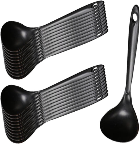 20 Pcs Large Plastic Serving Spoons, Disposable Heavy Duty Soup Spoons for Catering Party Cooking