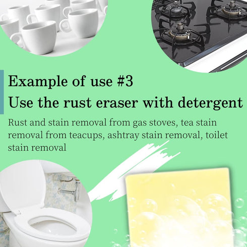 Rust Eraser for Knives, Kitchen Stoves, Wood Finish & Bicycles, Multi-Purpose Cleaning Rubber, Set of 2