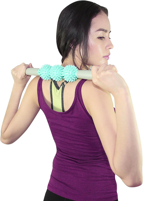 Coolife Fascia Muscle Roller, Cellulite Massager, Deep Tissue Massage Stick Tools - 3 Balls
