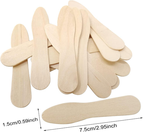 Honbay 200PCS 3 inch Mini Wooden Ice Cream Spoons Sticks Disposable Wooden Tasting Spoons Sampling Spoons Small Dessert