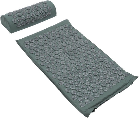 Set TEHAUX Acupressure Mat and Massage Pillow with Non-Slip Surface for Full Body Therapy, Practical Acupuncture