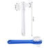 Denture Brush Dual Head Toothbrushes Hard Denture Cleaning Brush Denture Toothbrush Cleaning Brush False Teeth Brush Toothbrush for False Teeth Cleaning, 2 Colors (6 Pieces)