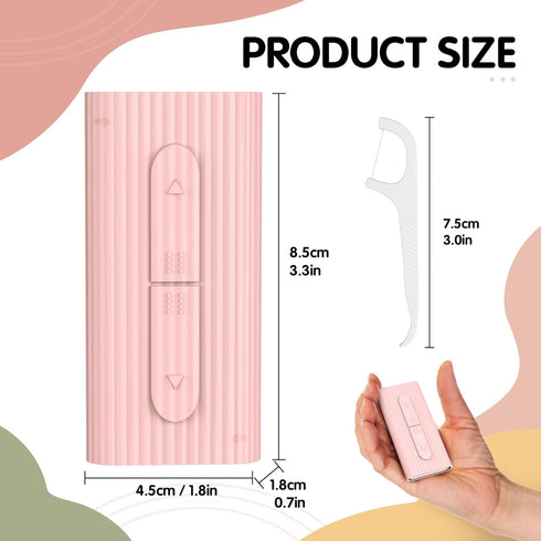 RAZOKO Dental Floss Portable Case, Storage for 10 Picks Floss, Perfect for Travel, Dating, and Hotels (2PCS)