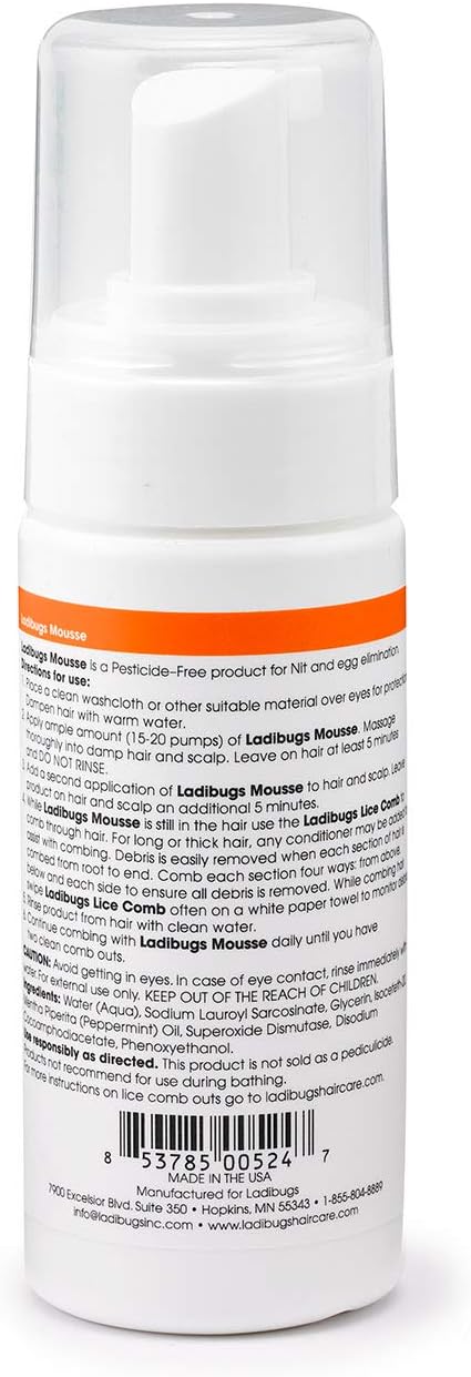 Elimination Mousse, Natural Ingredients, Highly Effective Head Lice & Nit Fix for Kids