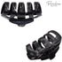 Parcelona French Tubular Black 3" Hair Claw Clip, Celluloid Covered Spring No Slip Grip for Women