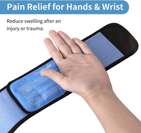 Cold Therapy Wrap with 2 Packs for Pain Relief, Reusable Gel Ice Packs for Sprains and Muscle Pain