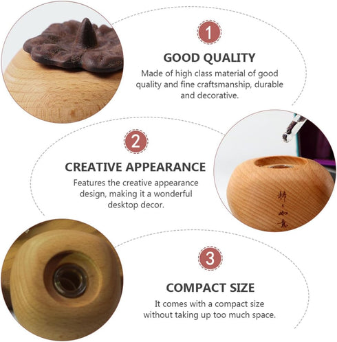 NOLITOY Wooden Essential Oil Aroma Diffuser Indoor Decorative Room Diffuser Desktop Home Fragrance Ornament