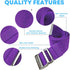 LiftAid Transfer and Gait Belt 60 Inch with Metal Buckle - Walking, Standing, Transfer Aid (Purple)