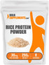 BulkSupplements.com Organic Rice Protein Powder - Unflavored Plant Protein Powder, Vegan, Dairy Free & Gluten Free, 250g