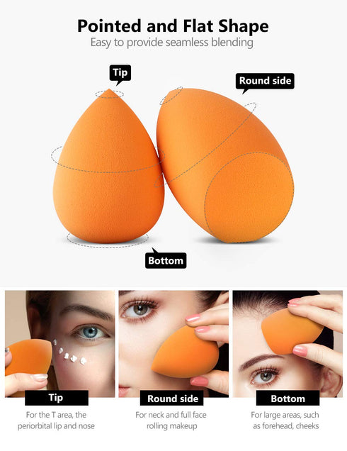 InnoGear Makeup Sponge, 10 Pcs Blender Set, Beauty Cosmetic Foundation Applicator Puff, Multi Colored