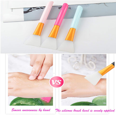 Silicone Face Mask Brush, 12 Pcs Soft Silicone Facial Mud Mask Applicator Beauty Tool