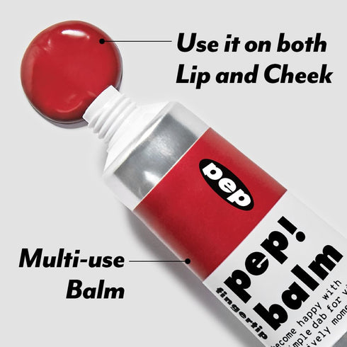 I'M MEME Lip and Cheek Tint - PepBalm 001 Recharger, Liquid Blush with Shea Butter, Travel-Friendly, 0.52 Oz