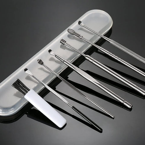 Ear Pick Ear Curette Earwax Removal Tool Kit - 8 Pcs Stainless Steel Hygiene Care Sets