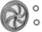 Replacement Wheel for Rollator Model 10257, 7.5" Black Wheels for Walker Rollator