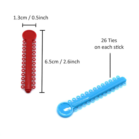 1040 O-Rings - Orthodontic Elastomeric Ligature Ties for Braces, Elastic O-Ring Rubber Bands (Pastel Blue)