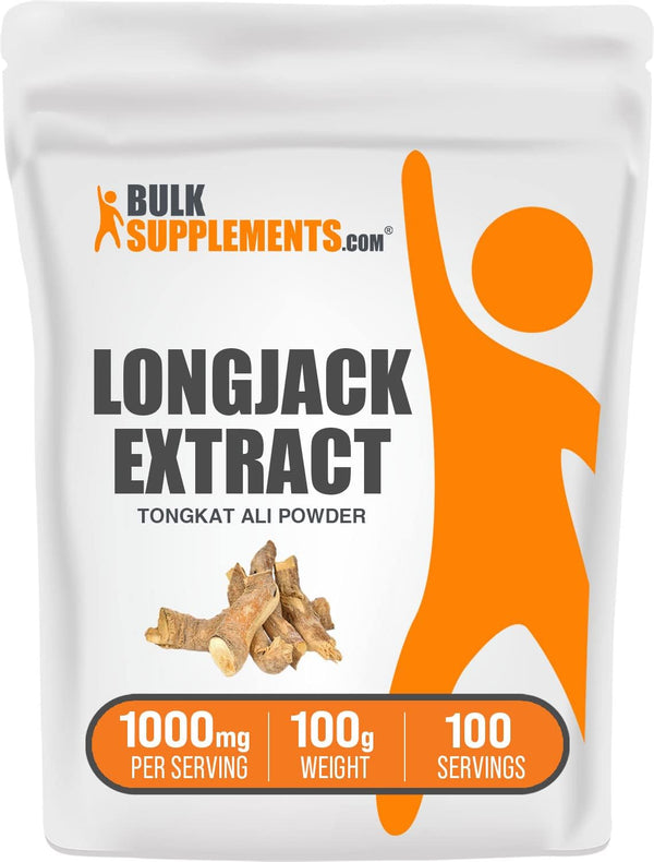 BulkSupplements.com Longjack Extract Powder - Tongkat Ali Powder for Men & Women, Gluten Free - 1000mg per Serving,