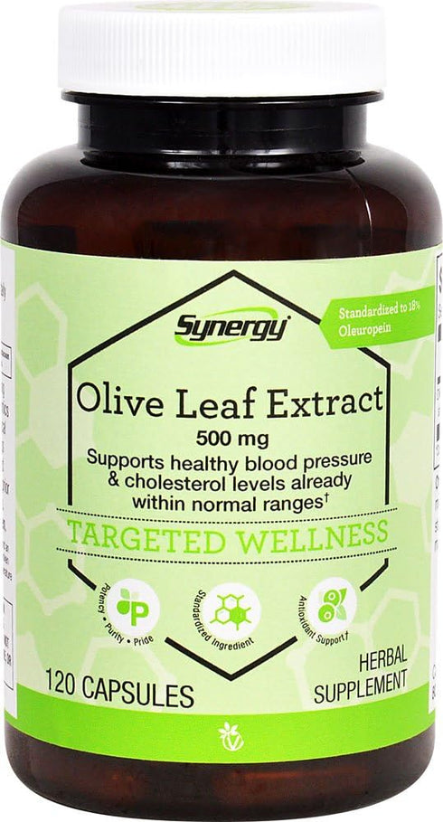 Vitacost Synergy Olive Leaf Extract, Standardized, 500 Milligram, 120 Capsules