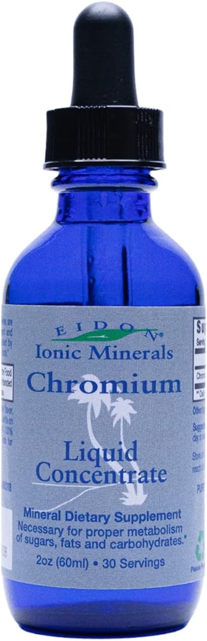 Eidon Ionic Minerals Liquid Chromium Concentrate - Ionic Supplement Drops for Stable Energy Levels - 2 oz, All-Natural
