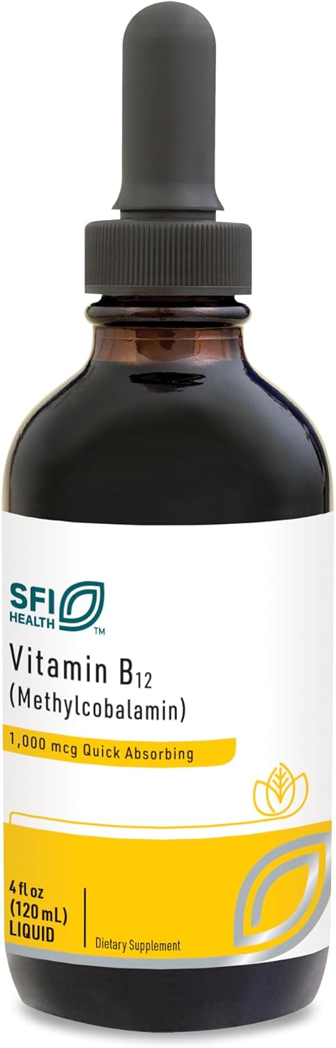 Klaire Labs Vitamin B12 Liquid Drops 1mg - 120 Servings of Methylcobalamin B12 Supplement for Mood & Cognitive Support