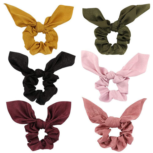 Jaciya Satin Silk Scrunchies - Women's Hair Ties for Ponytails, Thick Hair, No Damage