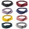 Yeshan Women's Criss Cross Silk Satin Headbands - Elastic Twisted Hair Band, Pack of 8