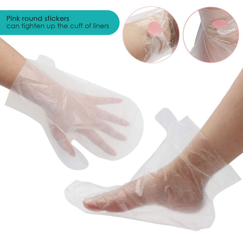 Segbeauty Paraffin Wax Liners, 200pcs Larger Thicker Plastic Hand and Foot Bags for Wax Treatment
