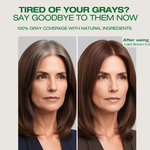 Naturigin Permanent Hair Color 5.0 Light Brown (Chocolate) – Ammonia Free, 100% Gray Coverage, Vegan
