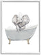 Stupell Industries Baby Elephant Bubble Claw Bathtub Safari Animal Bathroom Wall Art, 16 x 20