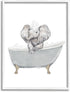 Stupell Industries Baby Elephant Bubble Claw Bathtub Safari Animal Bathroom Wall Art, 16 x 20
