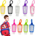 Skydume 3 (30ml/1oz) Snadulor Pcs Empty Hand Sanitizer Holder Keychain Travel Size Plastic Clear Bottles with Silicone