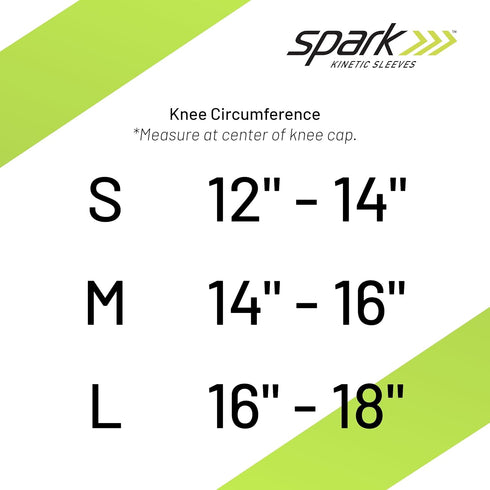 Spark Kinetic Knee Sleeve - Compression Knee Brace for Women & Men, Embedded Kinesiology Tape for Knee Support