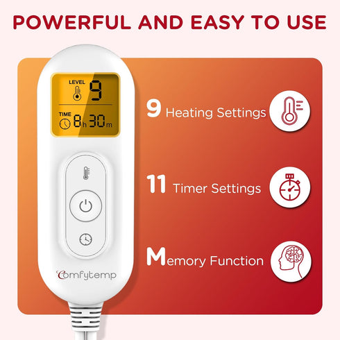 Upgraded Heating Pad for Back Pain Relief, Comfytemp Large Electric Heat Pad for Cramps, XL Heated Belt