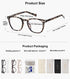 EYECEDAR 4-Pack Reading Glasses - Square Style Blue Light Readers for Women, Metal Spring Hinges, 2.00