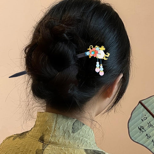 inSowni 8 Pieces Retro Asian Chinese Traditional Hanfu Hair Sticks Pins with Bead Pendants for Women Girls