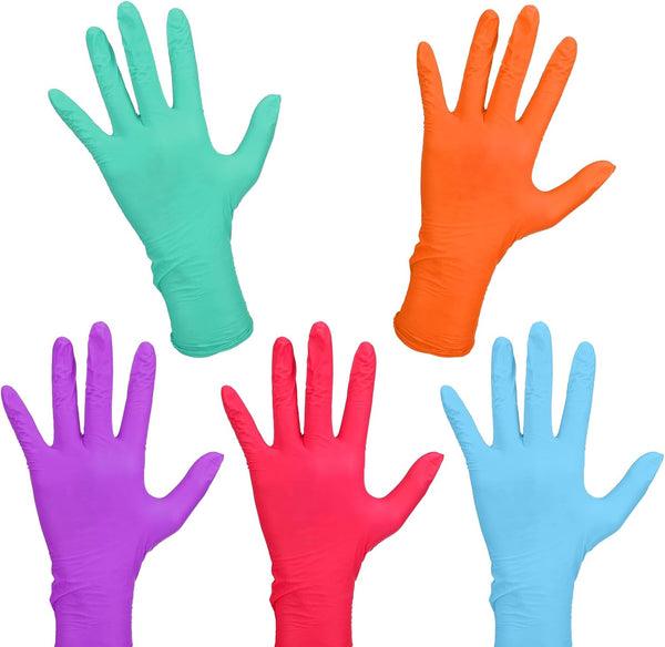 Disposable Nitrile Gloves for Kids - Ages 5-12, Latex Free Gloves for Crafting and Cleaning