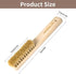 MOIKKA-GC Wood Laundry Stain Brush with Boar Bristle, Tough Stain Remover for Delicate Fabric, Cotton, Linens