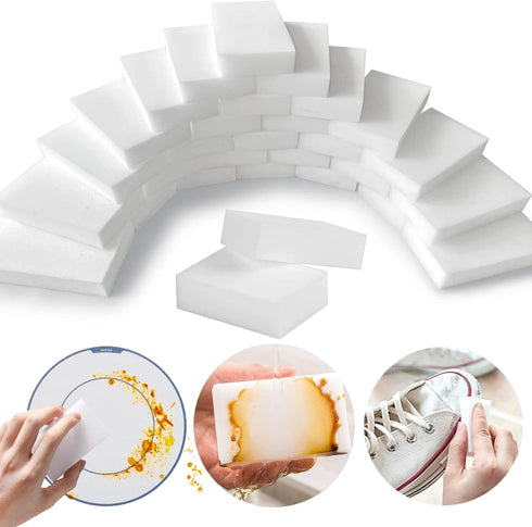 Magic Sponge Eraser, 50 Pack Large Melamine Foam Sheets for Kitchen Dish Cleaning, Non-Scratch Household Cleaner