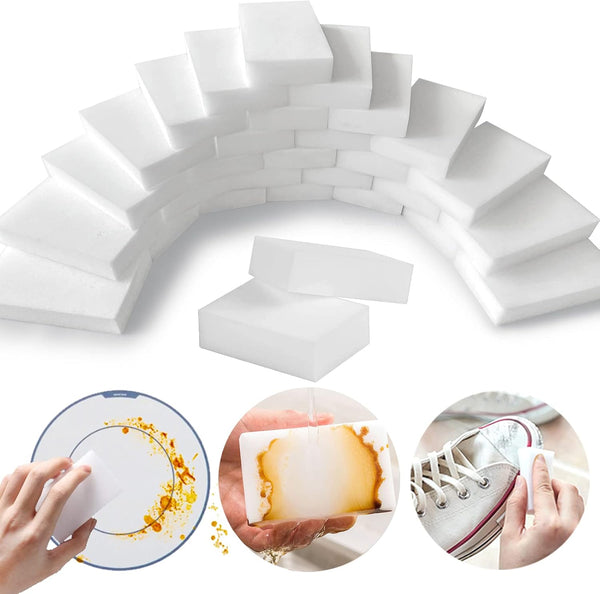 Magic Sponge Eraser, 50 Pack Large Melamine Foam Sheets for Kitchen Dish Cleaning, Non-Scratch Household Cleaner