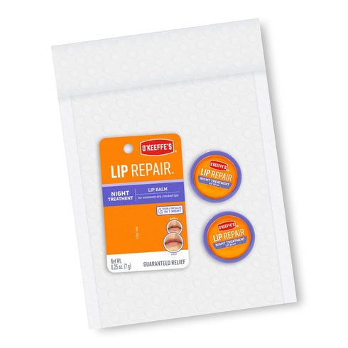 O'Keeffe's Lip Repair Night Treatment Lip Balm for Dry, Cracked Lips - 0.25 Ounce Jar (2 Pack)
