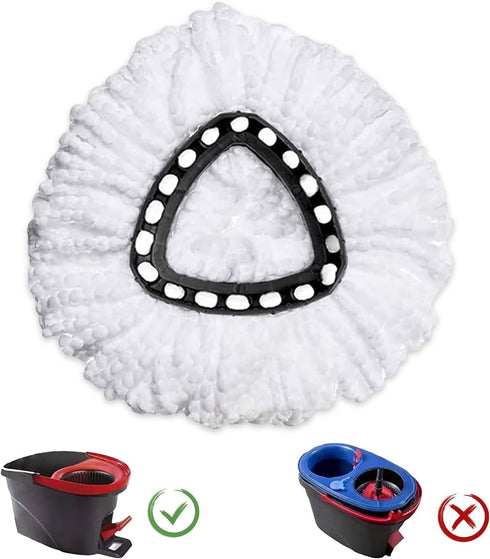 8 Pack Mop Heads Replacement for O-Ceda EasyWring Spin Mop - Microfiber Refill for Deep Cleaning